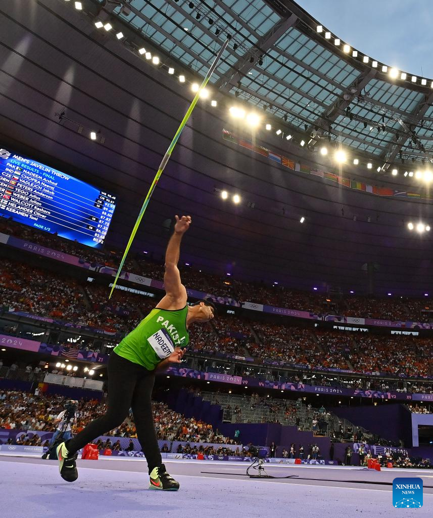 Olympics Pakistan's Nadeem wins men's javelin gold at Paris Games