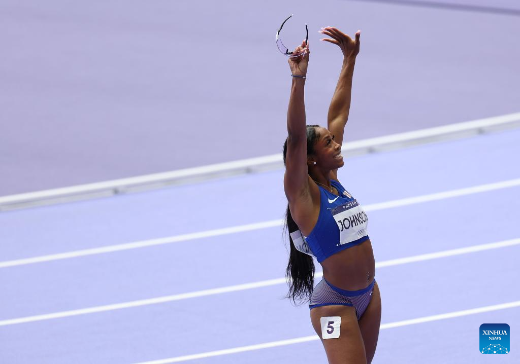 Paris 2024 women's 100m hurdles semifinal of AthleticsXinhua