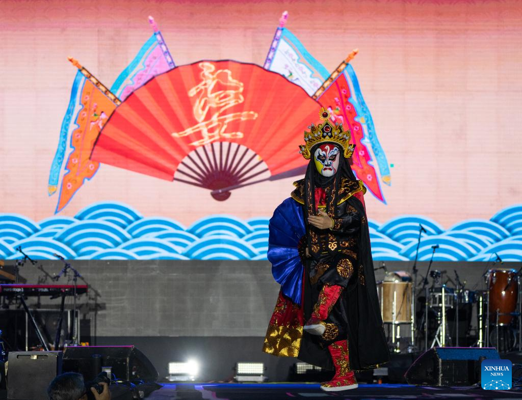 People participate in the Na Praia Festival-China Day in Brazil, Brazil-Xinhua