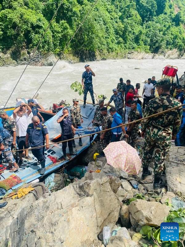 14 dead after Indian passenger bus veers off road in Nepal-Xinhua