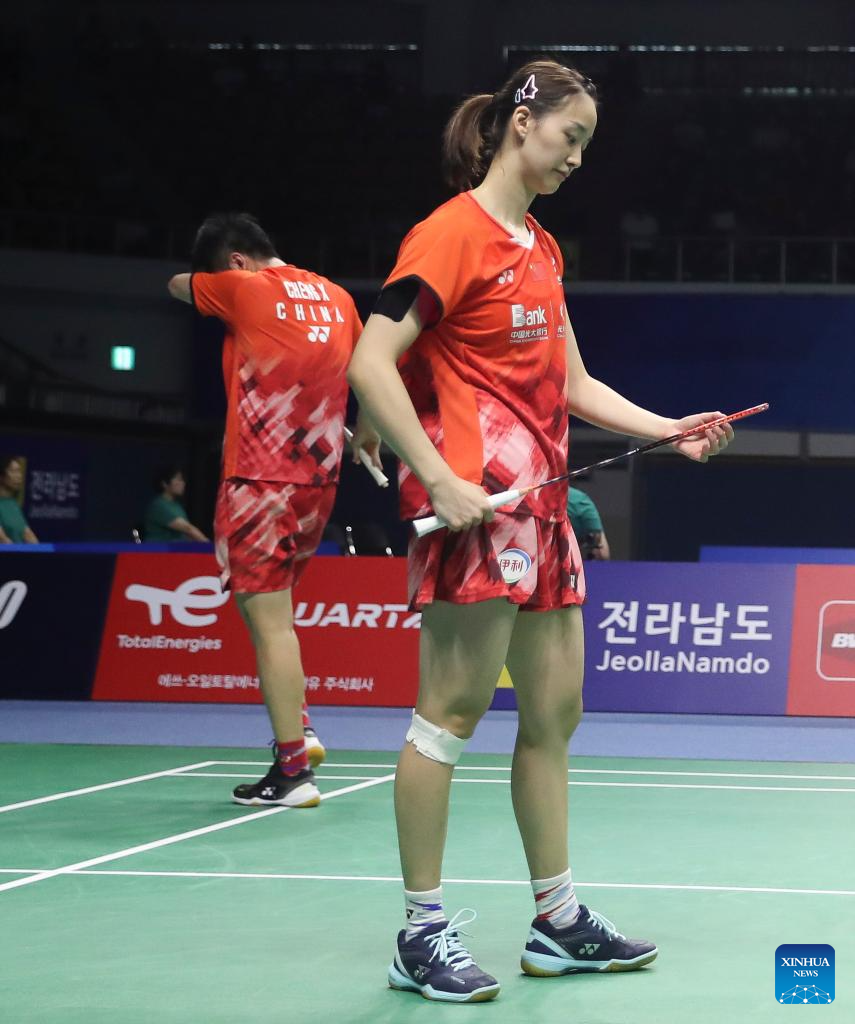 Highlights of BWF Korea Open Badminton Championships 2024Xinhua