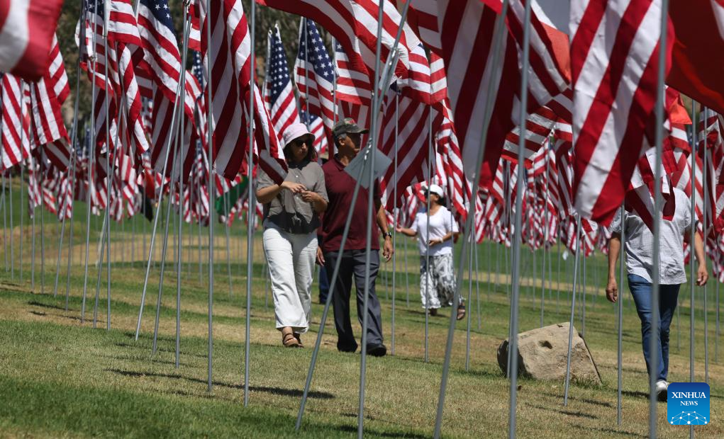 Pepperdine University stages Waves of Flags display to honor victims of