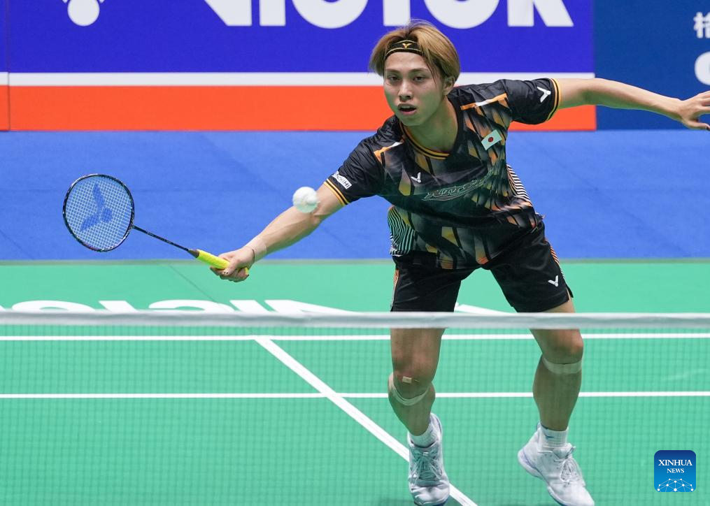 Men's singles final match at China Open 2024 badminton tournamentXinhua