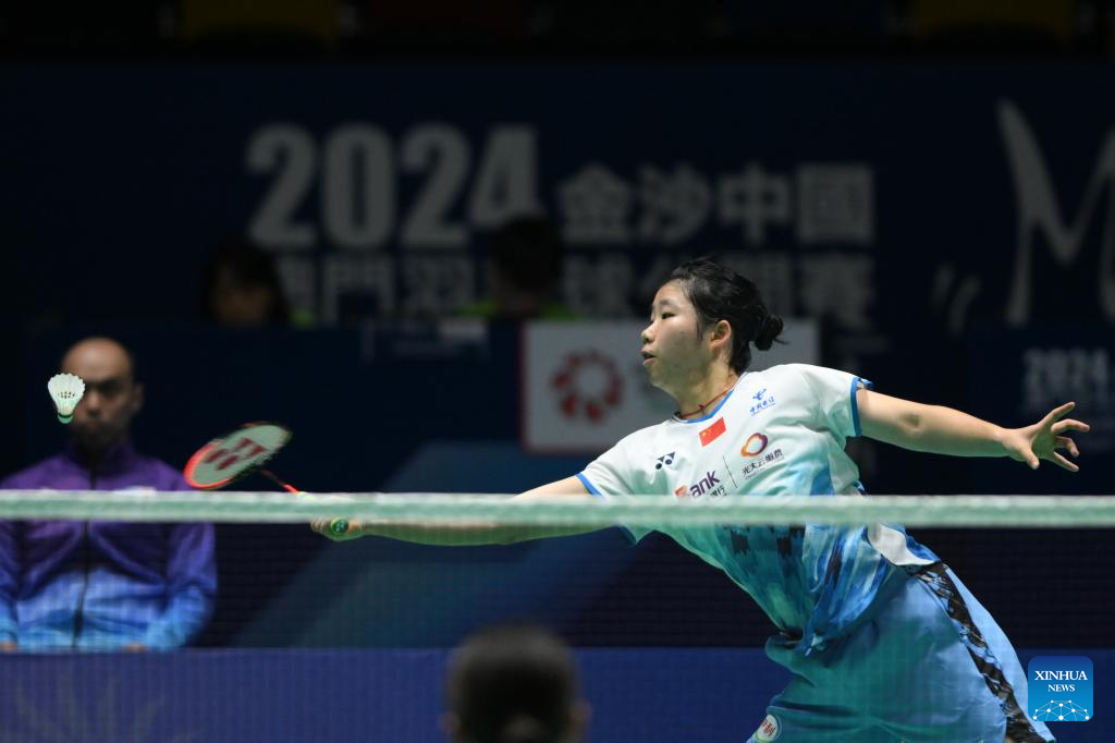 Highlights of Macao Open Badminton 2024Xinhua