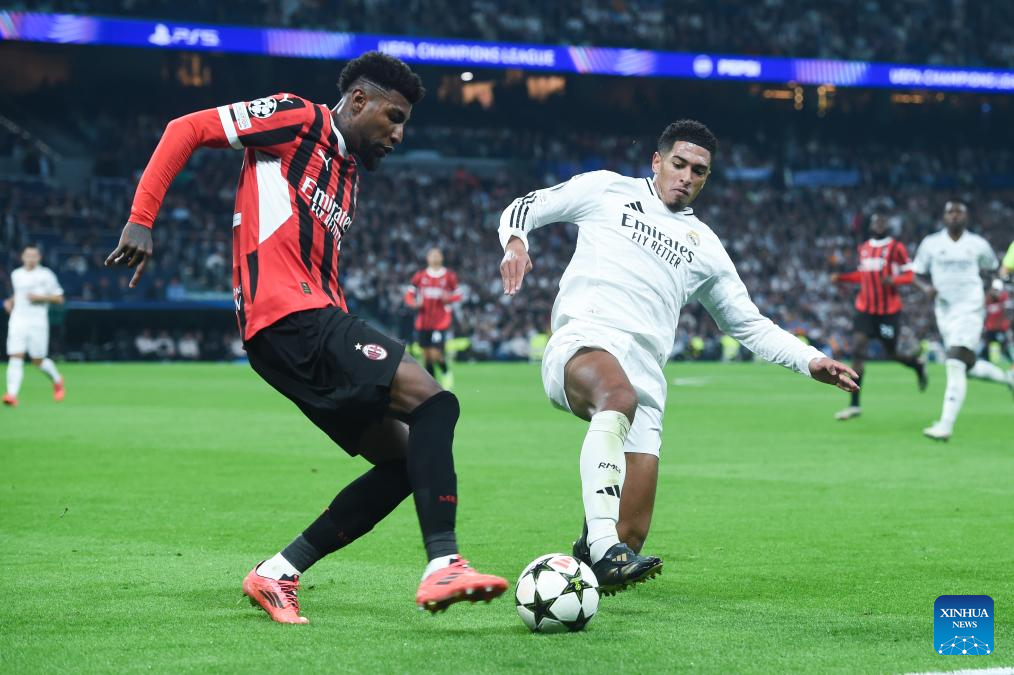 UEFA Champions League football match: Real Madrid vs. AC Milan-Xinhua