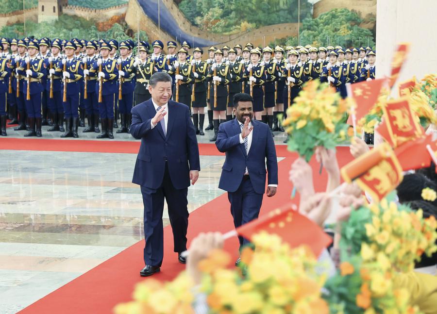 Chinese, Sri Lankan presidents hold talks in Beijing-Xinhua
