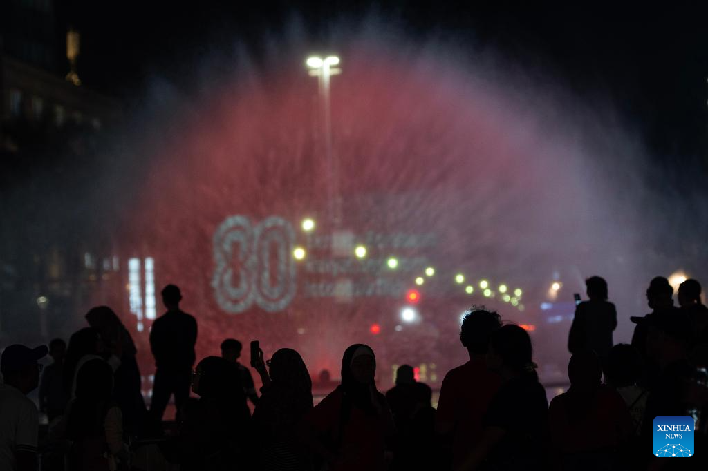Fountain light show in Jakarta.