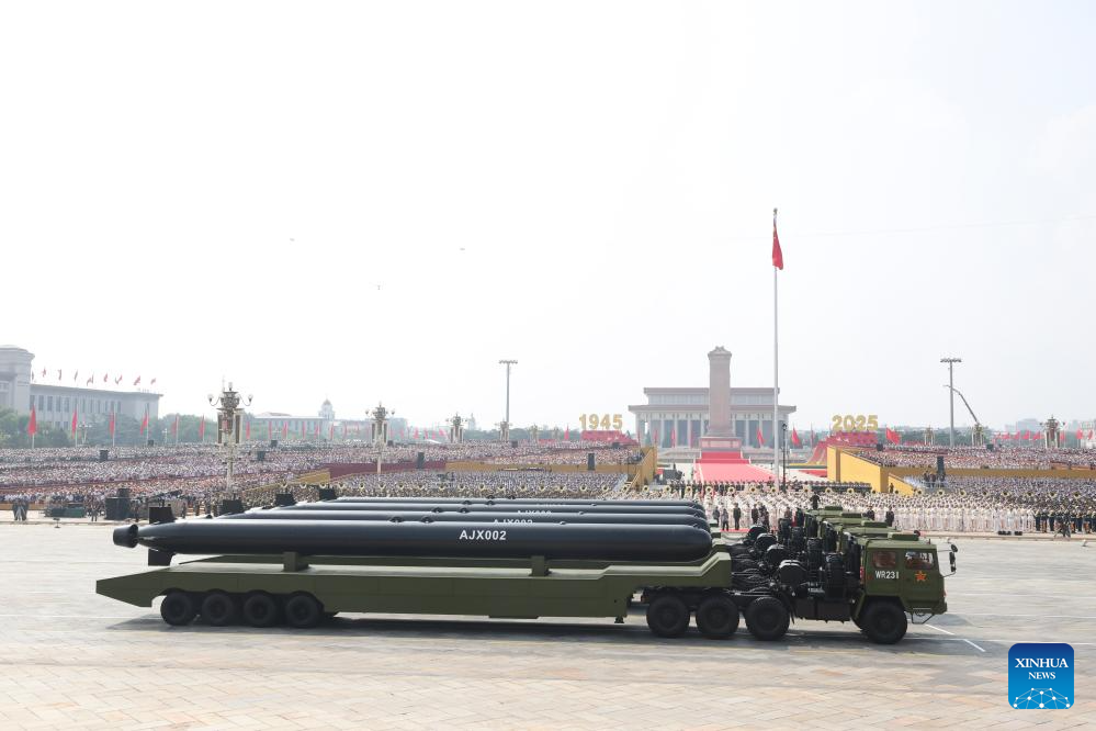 China unveils new types of unmanned maritime weapons in V-Day parade