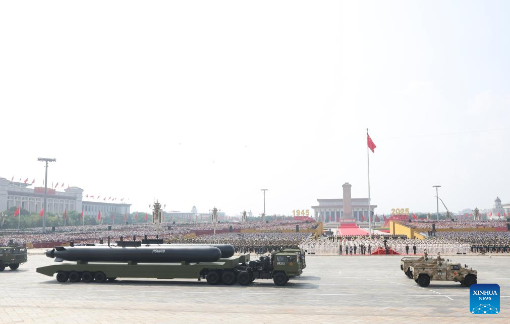 China unveils new types of unmanned maritime weapons in V-Day parade