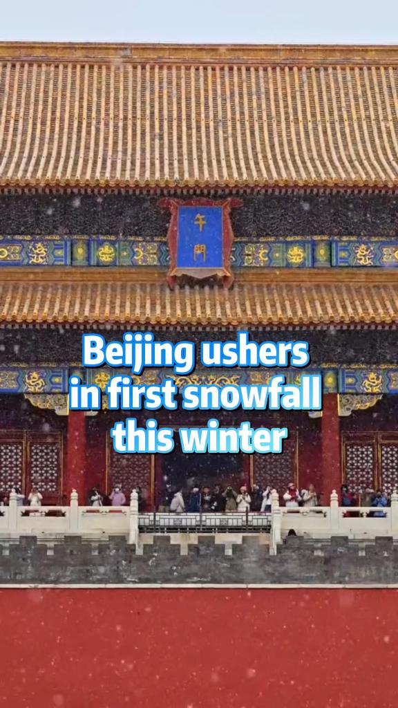 Beijing ushers in first snowfall this winter