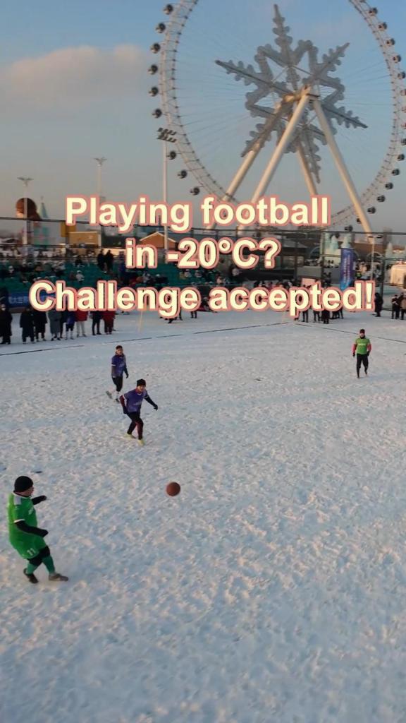 China's "ice city" launches snow football challenge