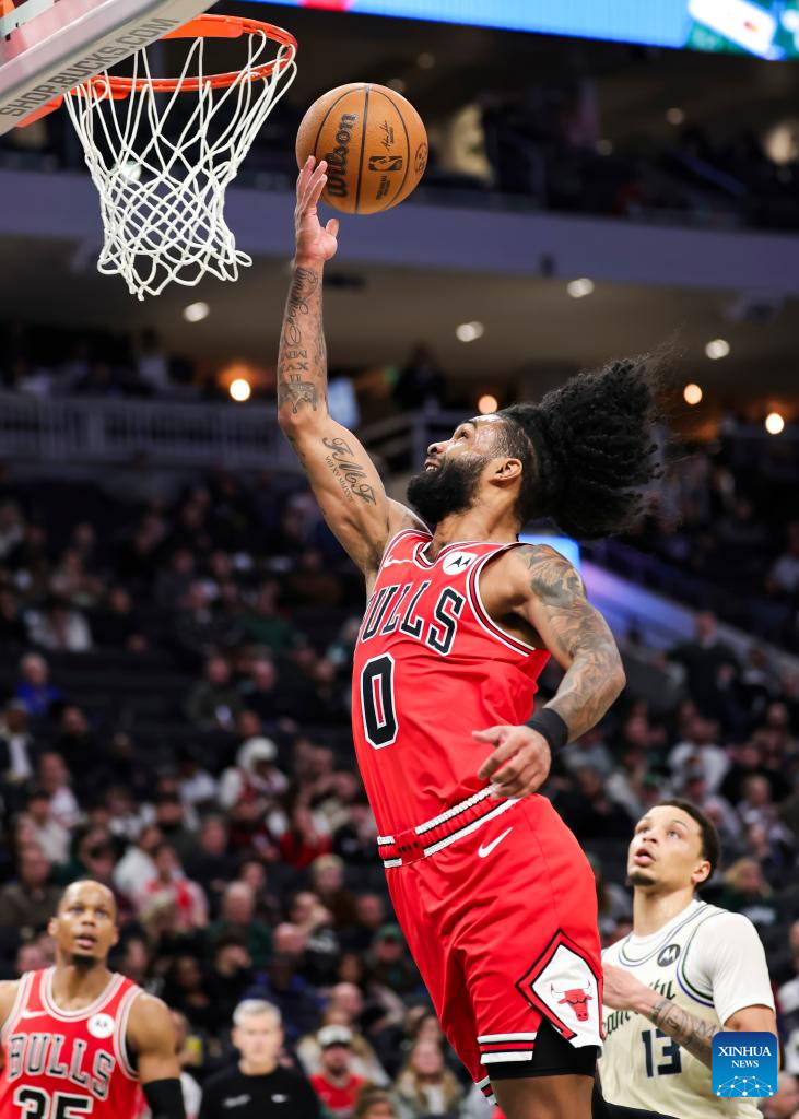 NBA regular season game: Milwaukee Bucks vs. Chicago Bulls-Xinhua