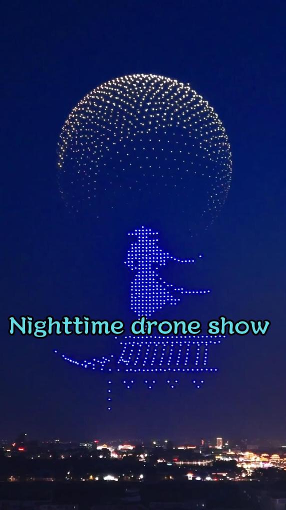 1,700 drones light up night sky over ancient city