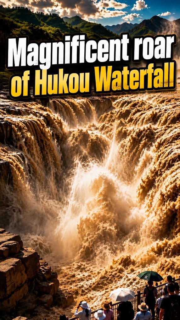 Magnificent roar of Hukou Waterfall