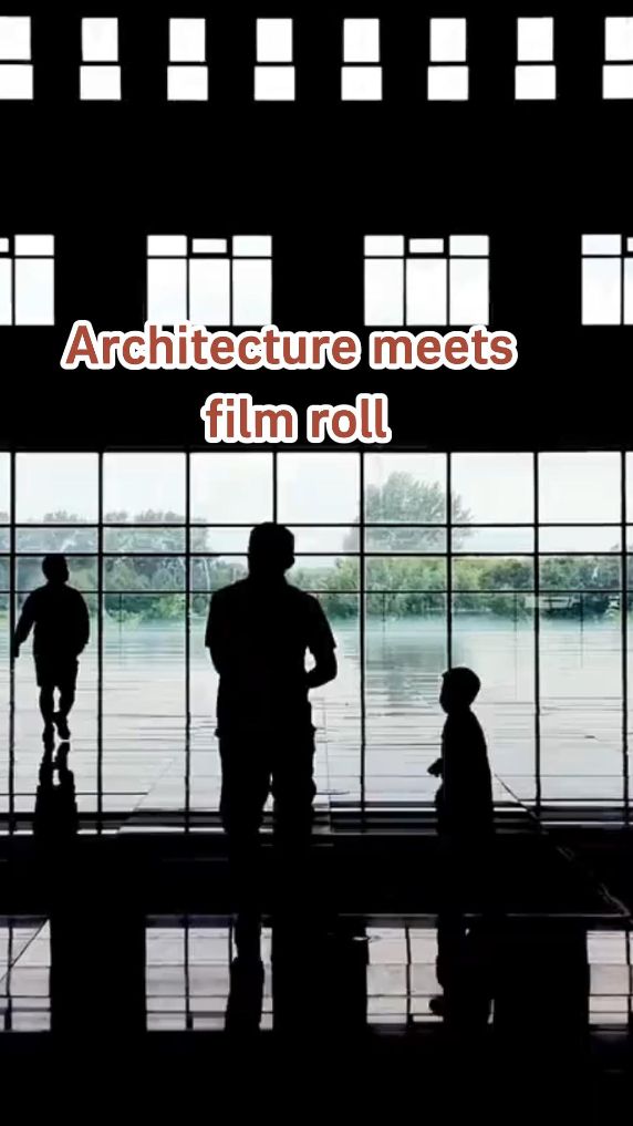 Architecture meets film roll at railway station in China