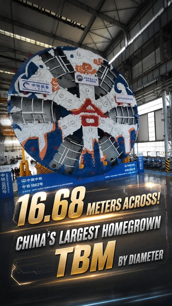 China unveils largest homegrown tunnel boring machine by diameter