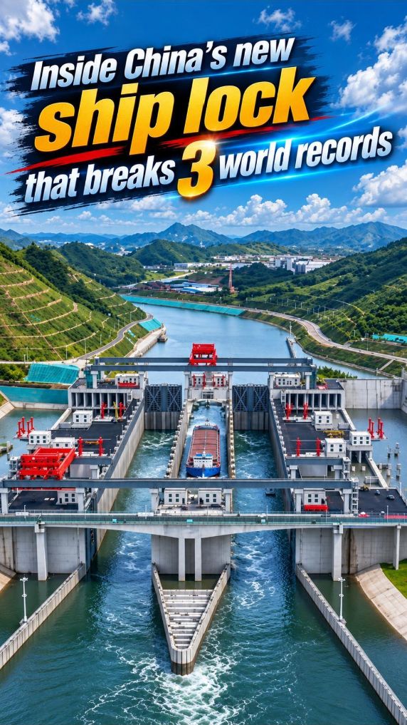 Inside China's new ship lock that breaks 3 world records