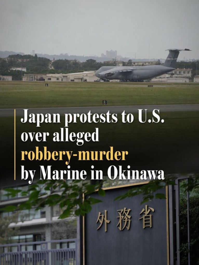Japan protests to U.S. over alleged robbery-murder by Marine in Okinawa