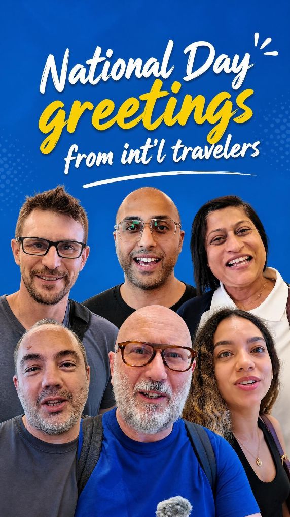 National Day greetings from int'l travelers