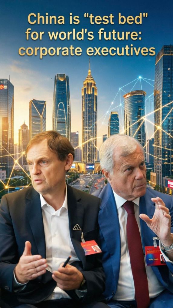 China is "test bed" for world's future: corporate executives
