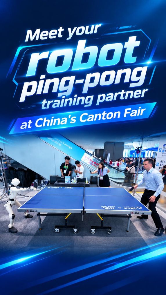 Meet your robot ping-pong training partner at China's Canton Fair