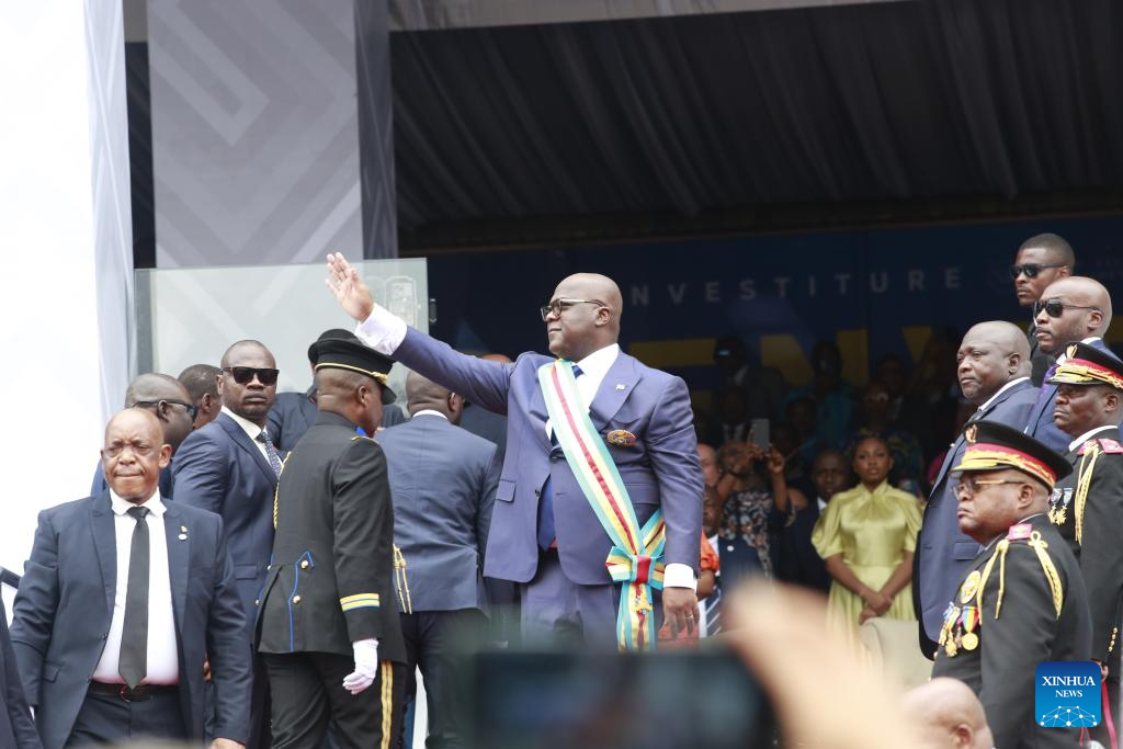 Felix Tshisekedi sworn in as DR Congo president for new term-Xinhua