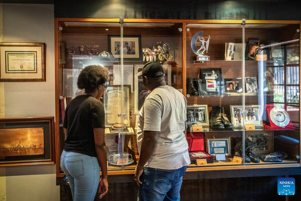 Tourists visit Nelson Mandela National Museum in South Africa