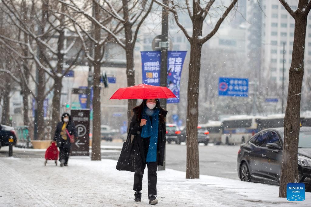 Snow hits Seoul, South KoreaXinhua