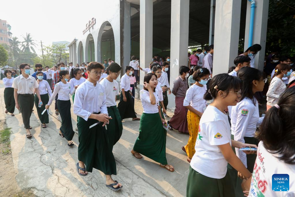 Over 160,000 students sit for matriculation exam in MyanmarXinhua