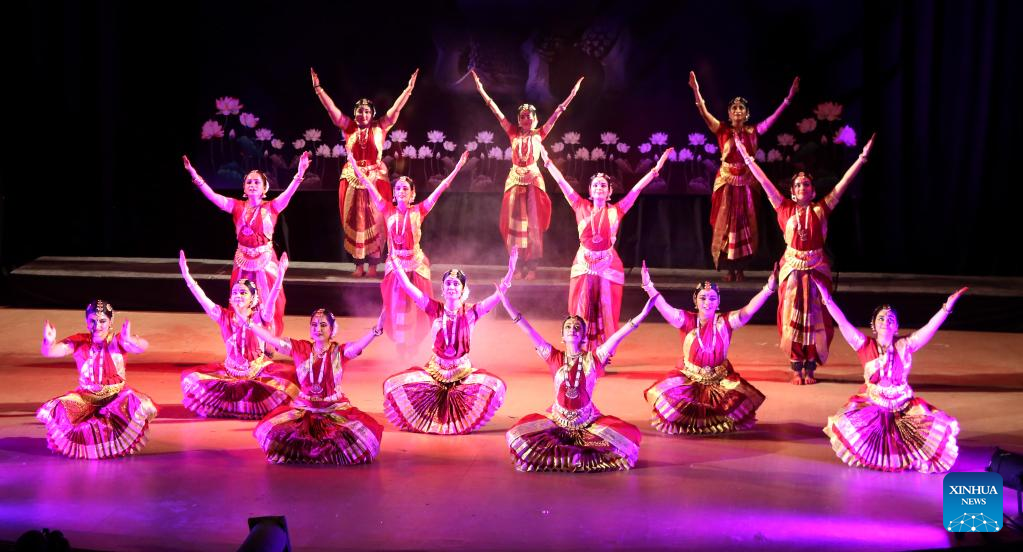 Bharatnatyam dance performed during culture event in India-Xinhua