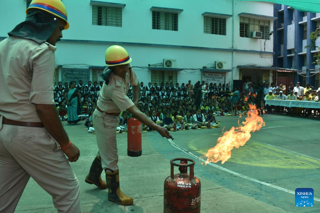 fire-drill-held-at-school-in-prayagraj-district-india-xinhua