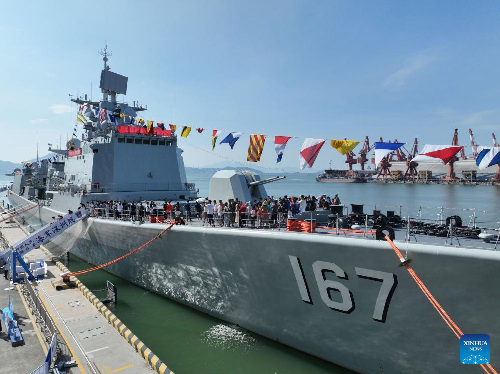 Chinese naval ships open to public tours during National Day holidayXinhua