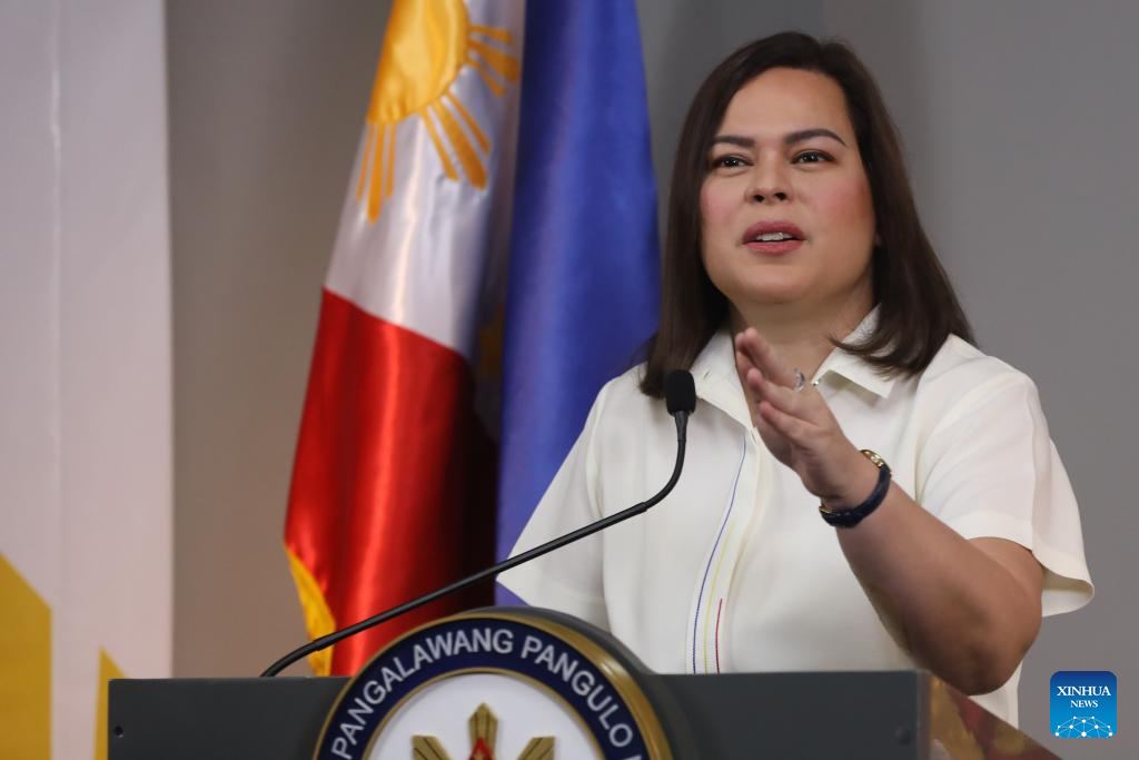 Philippine VP Sarah Duterte responds to House impeachment-Xinhua
