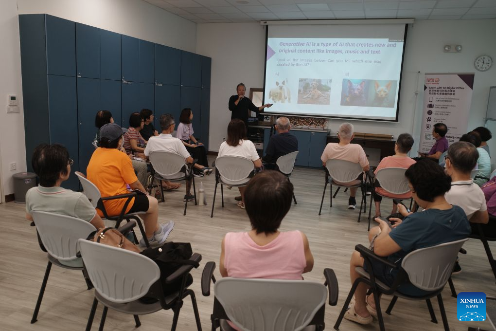 Feature: Inside an AI class for seniors in Singapore-Xinhua