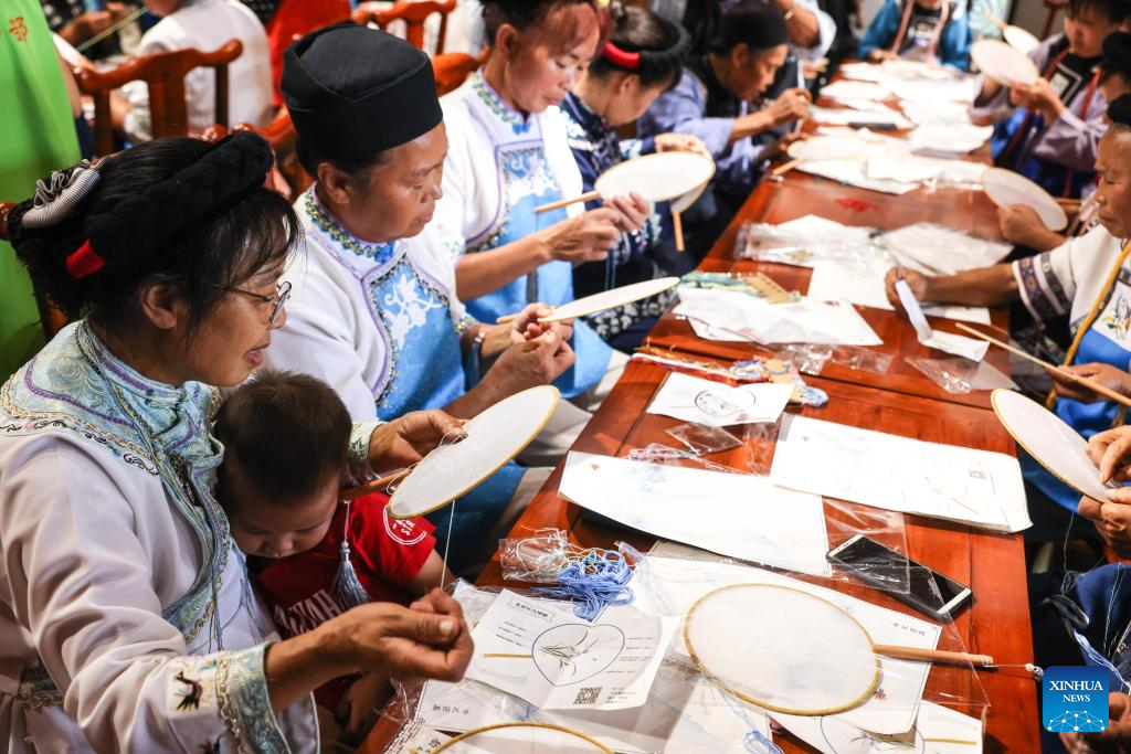 Rural women in SW China's Guizhou make creative cultural products to ...