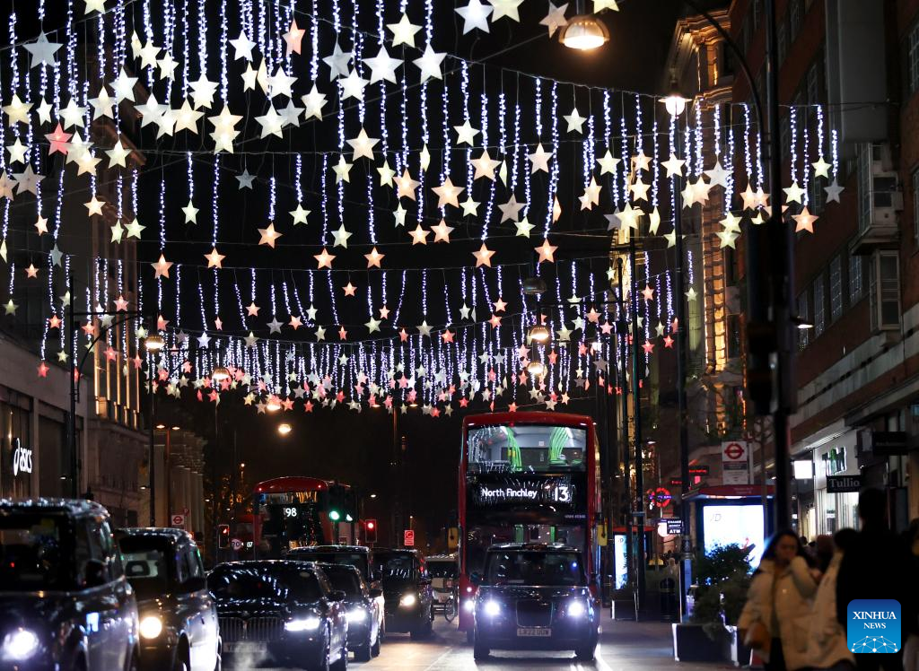 Christmas lights seen in central LondonXinhua