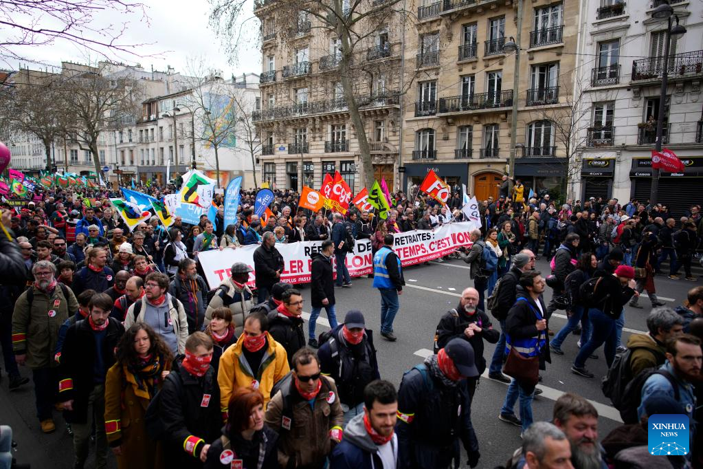 Over 1 Mln Protest Against Pension Reform In France-Xinhua