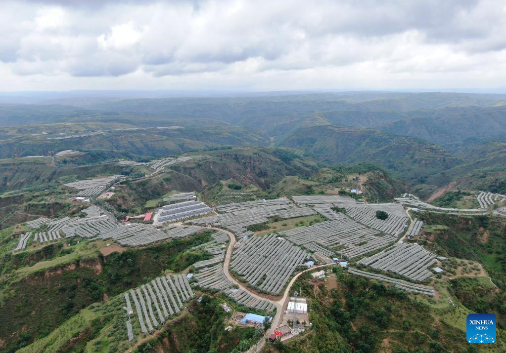 Aerial view of Yan'an City, NW China's Shaanxi Province-Xinhua