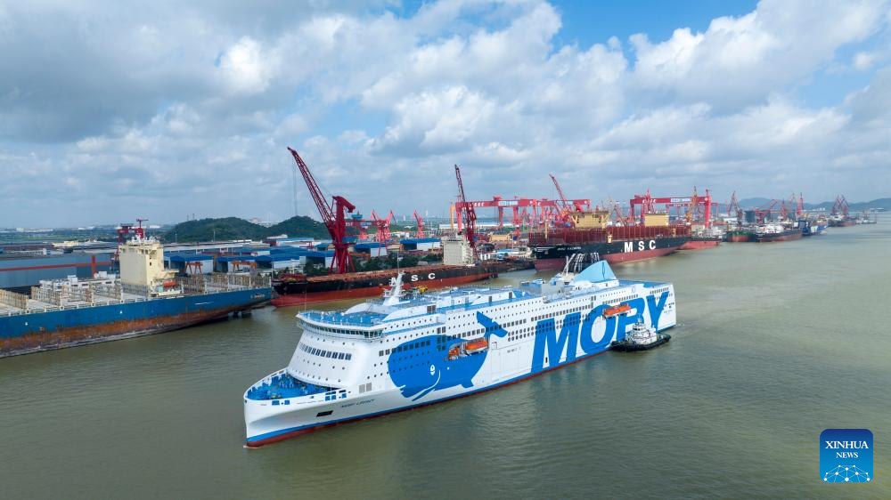 Giant madeinChina "roro" passenger ship sets sail to ItalyXinhua