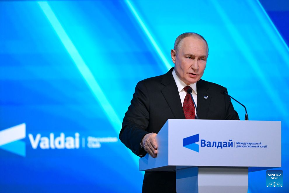Putin warns against seeking Russia's "strategic defeat," calls for stable  multipolar world order-Xinhua