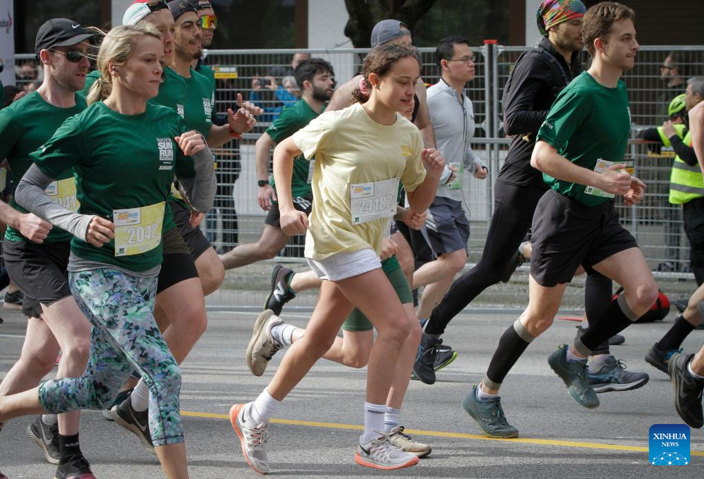 Sun Run Event Sun Run event held in Vancouver, Canada-Xinhua