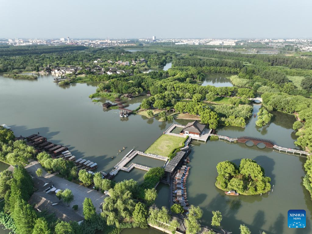 Scenery of Shajiabang National Wetland Park in Changshu, E China's ...