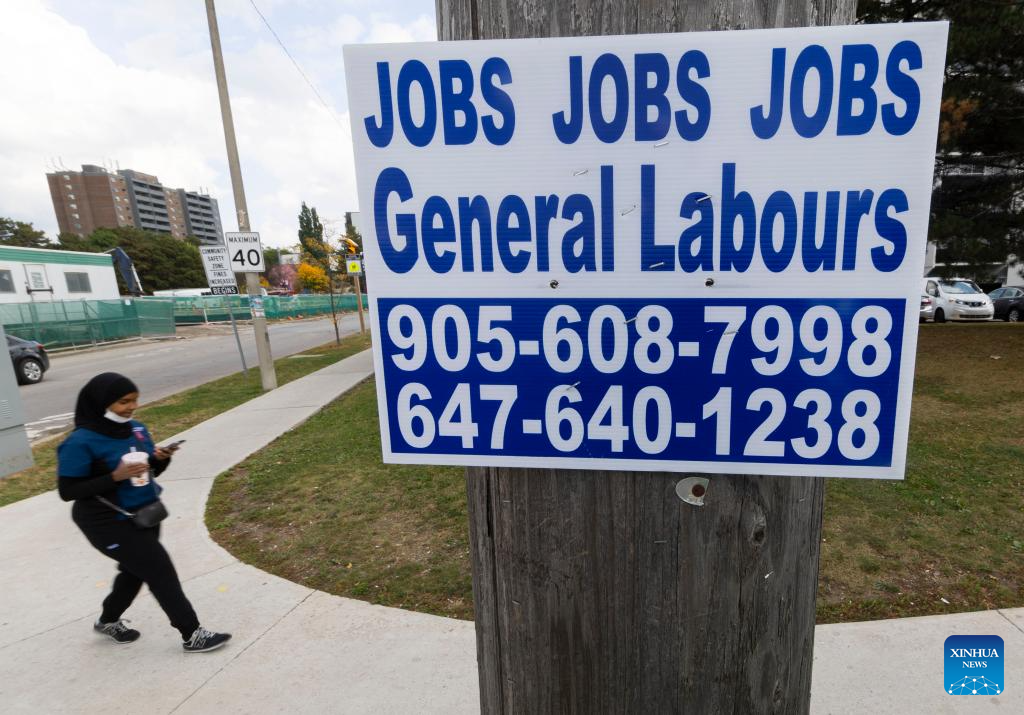 Canada's employment rises in September-Xinhua