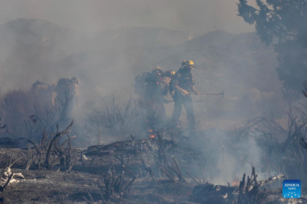 Wildfire forces 1,200 people to evacuate in U.S. Southern California-Xinhua