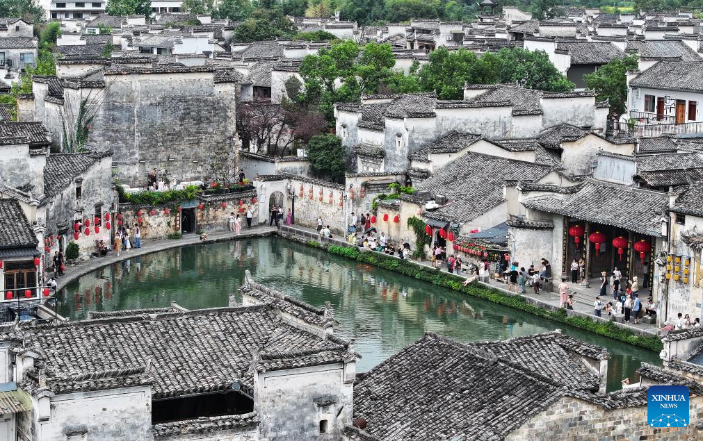 Historical villages in E China's Anhui attract tourists on 1st day of ...